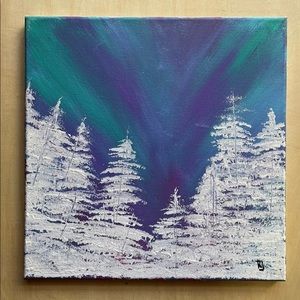 Northern lights painting by Ryanchristyarts